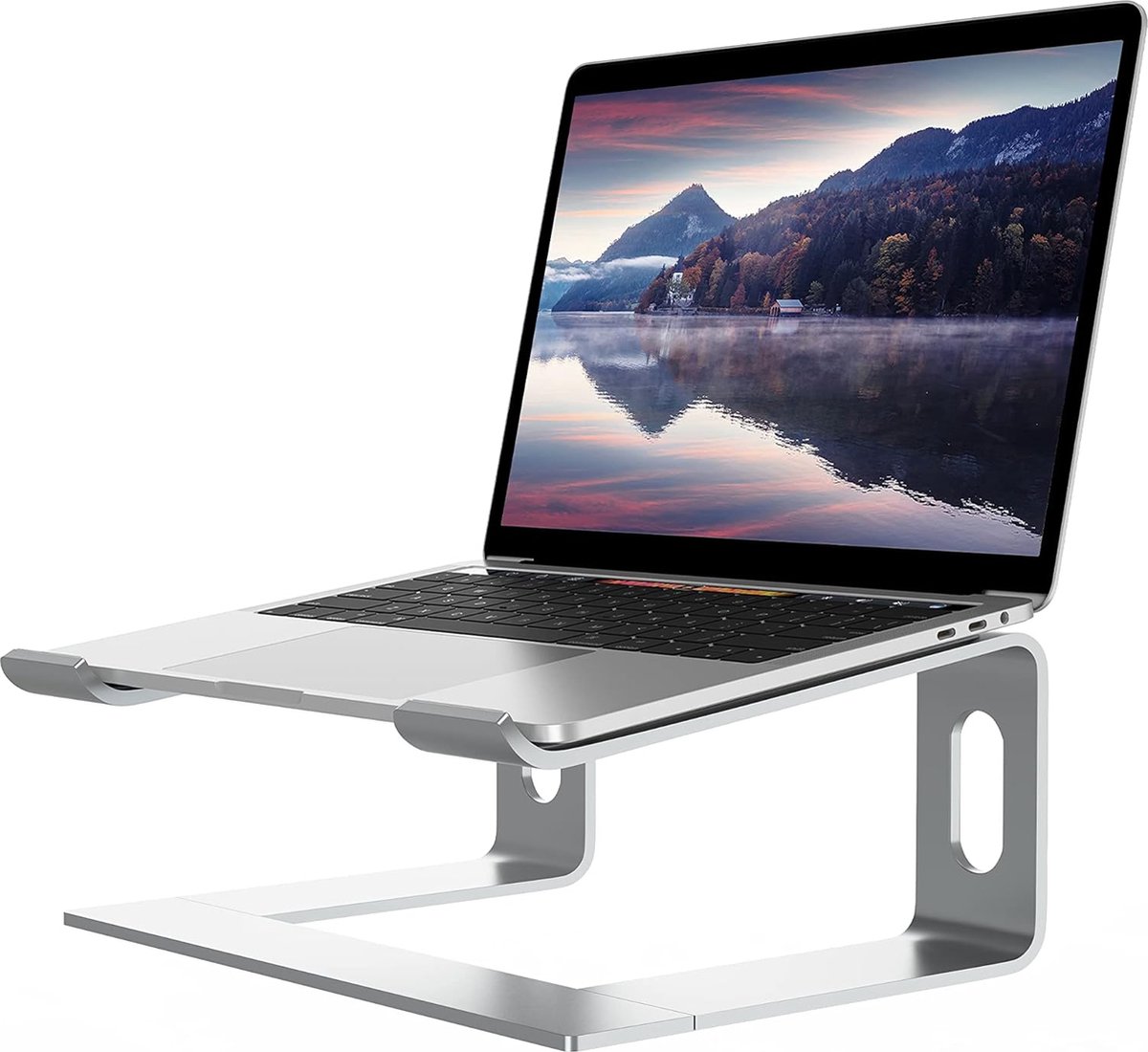 Laptop Verhoger Stand - Aluminium Computer Houder - Ergonomische Notebook Riser - Verstelbare en Opvouwbare Standaard - Geschikt voor MacBook, Dell, HP, en meer