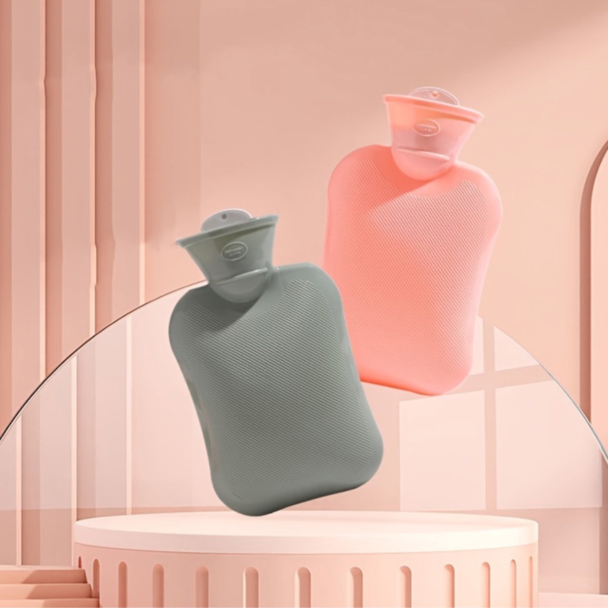 Livano Knuffel Kruik - Warmwaterkruik - Warmtekruik - Warmwaterzak - Bag - Warmtekussen - Roze - 500ML – foto 3