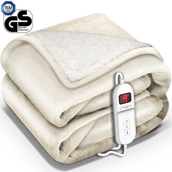 Coazy Elektrische Deken - Elektrische Dekens - 200x180cm - 2 persoons - Beige Warmtedeken - Electrische Bovendeken