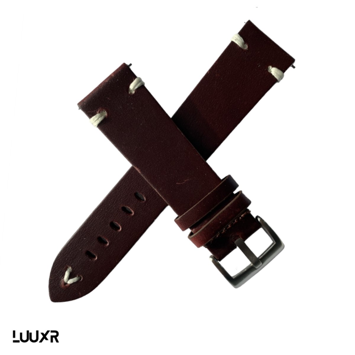 Luuxr strap vintage dark brown 22mm luvibr220003