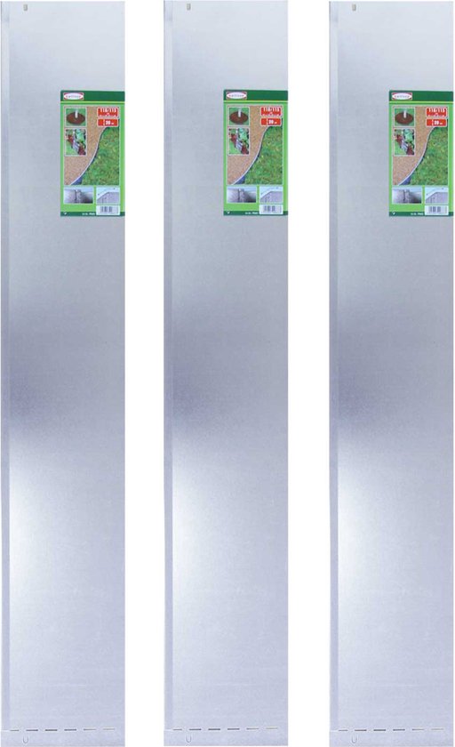 bellissa - Gazonrand verzinkt metaal, 118 x 19,5 cm, nuttige lengte 51 bellissa - Gazonrand verzinkt metaal, 118 x 19,5 cm, nuttige lengte 51