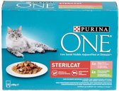 4x Purina ONE Adult Fine,tendre Strips - Nourriture Nourriture pour chat - Saumon & Dinde - 8 x 85g