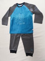 Noukie's - Pyjama - Velour -  2delig - Turquoise met marine  -  18maand 86