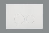 FugaFlow Bedieningsplaat - voor Geberit UP320 inbouwreservoir - dualflush - ronde knoppen - kunststof wit glans