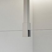 FortiFura Galeria inloopdouche - 100x200cm - helder glas - plafondarm - geborsteld RVS