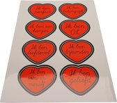 Joy in my Heart - Affirmatiestickers - complimentenstickers - jezelf liefhebben - zelfvertrouwen - Stickervel 8 stuks van 50 mm - Type 3