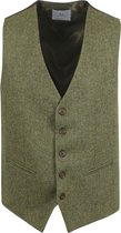 Suitable - Gilet Tweed Groen - Heren - Maat 52 - Modern-fit