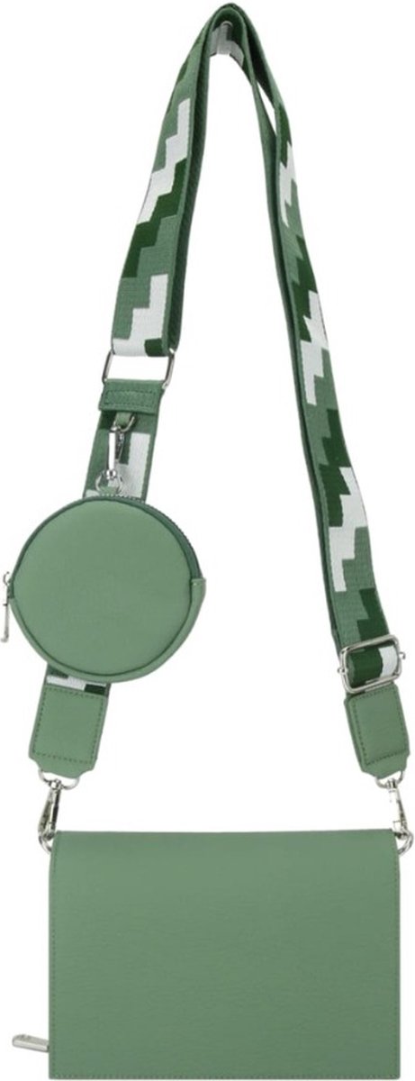 Dames Schoudertas Lichtgroen – Trendy Damestas – Bag Strap – Crossbody Tas - Schoudertas Veel Vakken