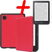 Étui adapté pour Kobo Clara 2E Case Bookcase Cover Case avec protecteur d'écran - Kobo Clara 2E Sleepcover - Rouge