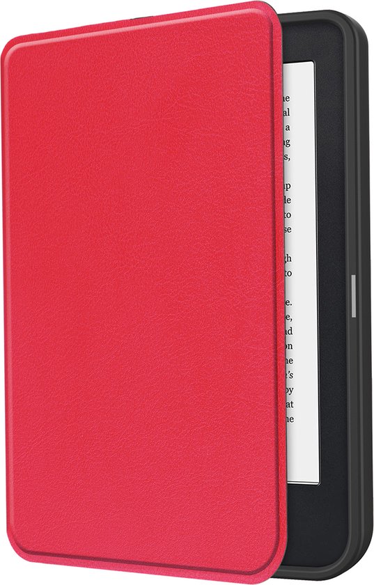 Hoesje Geschikt voor Kobo Clara 2E Hoesje Luxe Bescherm Case Met Screenprotector - Hoes Geschikt voor Kobo Clara 2E Hoes Book Cover - Rood van Hoesje  — afbeelding 4