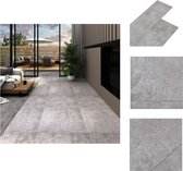 vidaXL PVC Vloerplankenset - Aardegrijs - 5.21 m² - 30.5x61 cm - Duurzaam en Onderhoudsvriendelijk - Vloer
