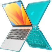 Case2go - Hardcover/Hoes voor Macbook Air 13 (2018-2020) - 360 Bescherming - Lichtblauw