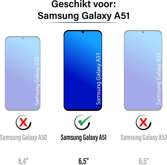 Hoesje geschikt voor Samsung Galaxy A51 - Bookcase - Pasjeshouder - Koord - Kunstleer - Paars