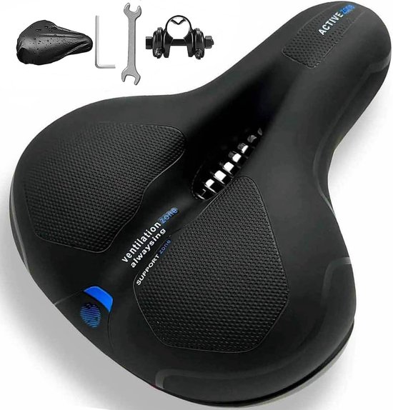 Selle De Vélo Confortable Avec Suspension Marron - Cuir Synthétique Pour Homme Et Femme