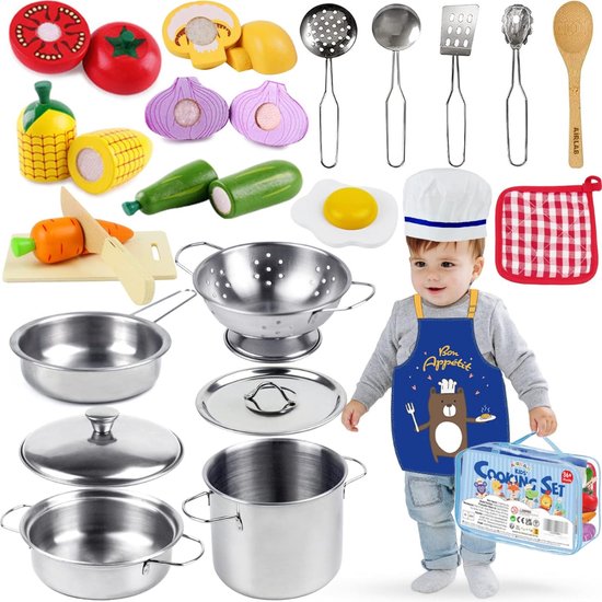 howa ensemble d'accessoires de cuisine pour enfants tablier et