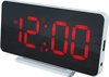 Caliber Wekker - Digitale Wekker - Slimline - Twee alarmen - Groot Dimbaar Rood Display - USB Oplader - Wit (HCG022)