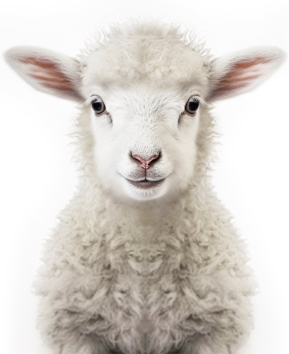 Boerderij Dieren Kinderkamer Poster - A4 - Schaap