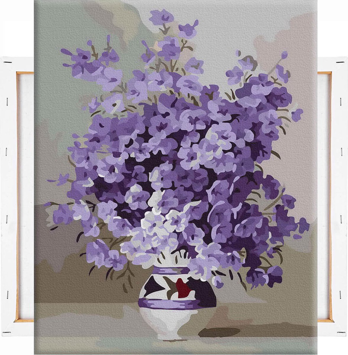 Schilderen Op Nummer Volwassenen DIY Paint By Number Compleet Hobby Pakket op Frame met Vernis - ®Arty Bee - Bloemen Trio - 3x40x50cm — afbeelding 11