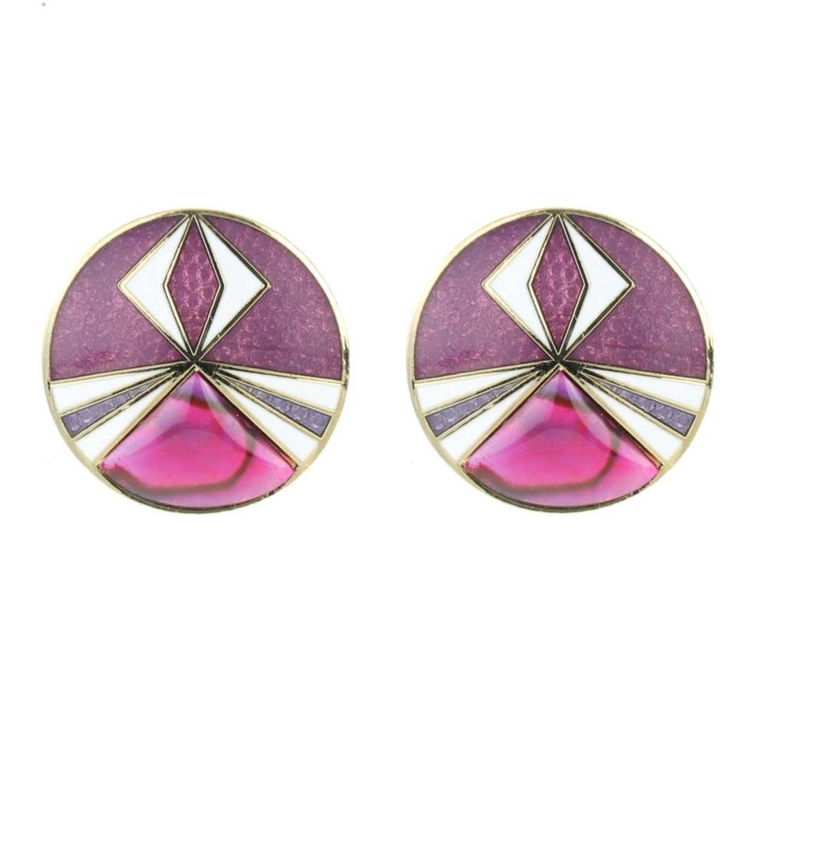 Behave - Oorringen dames - paars - 2,5 cm