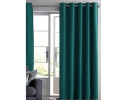 Maroyathome RUBEN - Gordijn - Verduisterend - met Ringen - kant en klaar - 300 x 250 cm - 300 cm breedte en 250 cm lengte - Groen - 1 Stuk