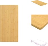 vidaXL Bamboe Tafelblad - 50x100x1.5 cm - Duurzaam en Veelzijdig - Afgeronde Randen - Eenvoudig schoon te maken oppervlak - Tafelonderdeel