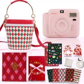 Appareil photo Polaroid Livano - Printer Polaroid - Appareil photo numérique - Appareil photo avec Printer - Rechargeable - Ensemble appareil photo rouge clair