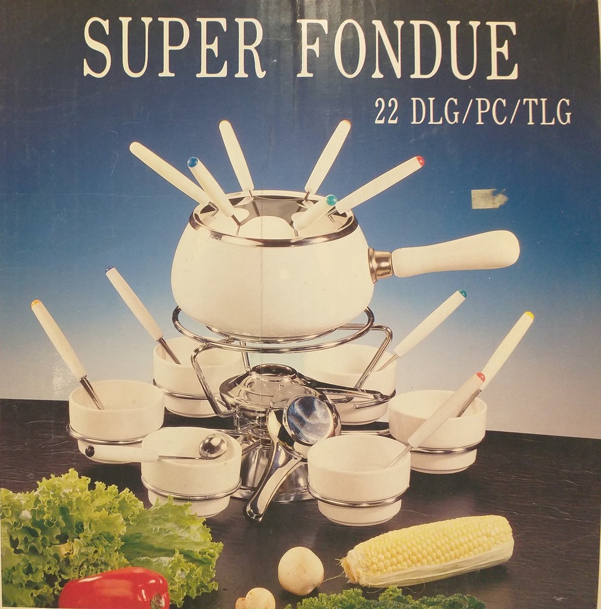 L.Dake & Zn. Super Fondue set 6 persoons 22 Delig