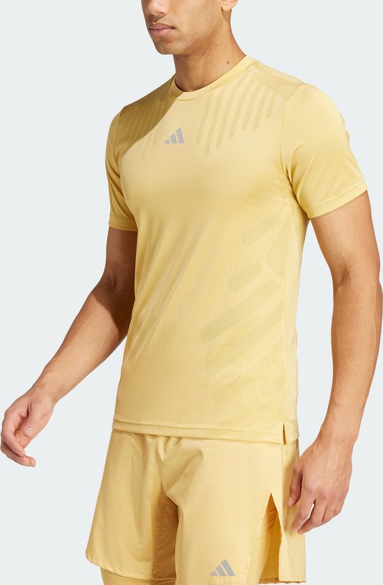 adidas Performance HIIT Airchill Workout T-shirt - Heren - Beige- S