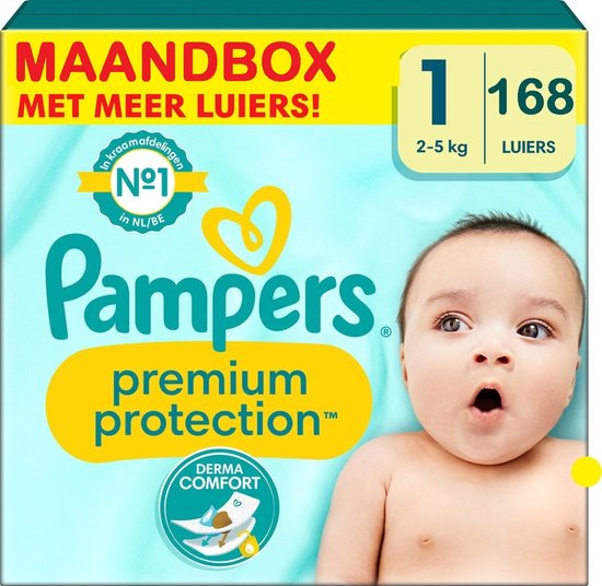 Pampers - Premium Protection - Maat 1 - Maandbox - 168 stuks - 2/5KG