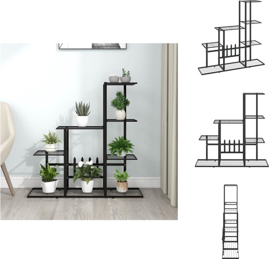 Mica Decorations Plantenstandaard - metaal - zwart - H25 x B14 cm | Fun