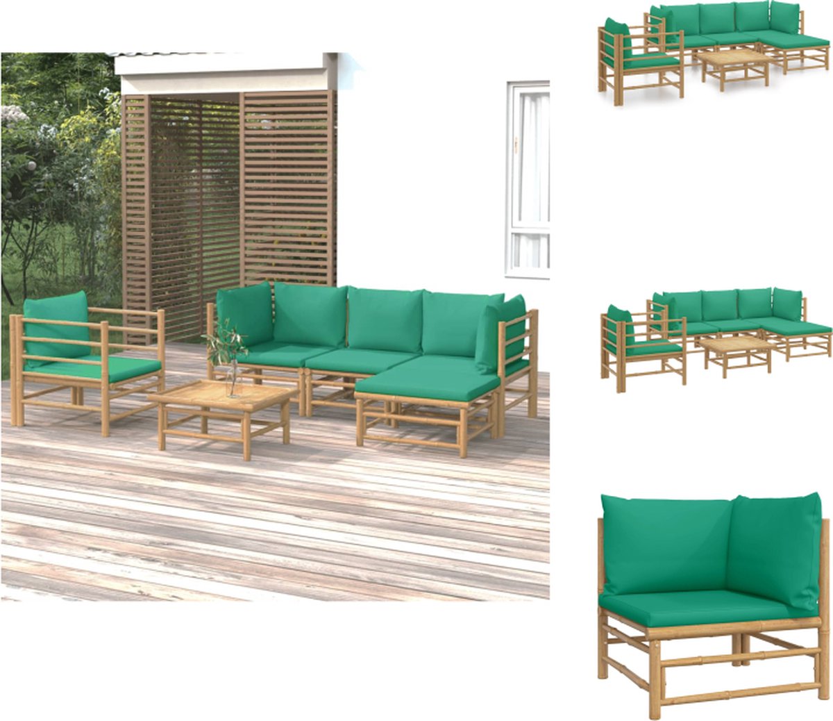 vidaXL Bamboe Tuintafel - 65 x 55 x 30 cm - Duurzaam - Praktisch