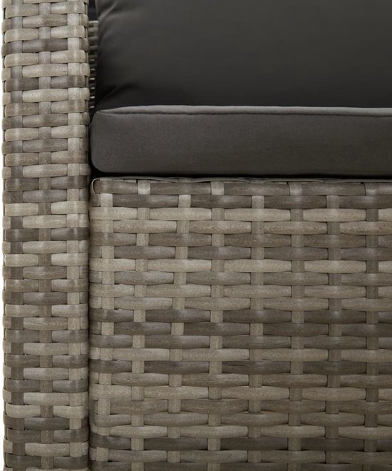 vidaXL 5-delige Loungeset met kussens grijs - Loungeset - Bankje - Tuinset