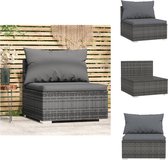 vidaXL Tuinbank - PE-rattan - Grijs - 70 x 70 x 60.5 cm - Modulair - Tuinbank