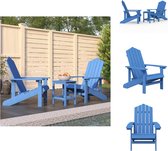 vidaXL Chaises de jardin Adirondack - Bleu turquoise - HDPE - 73x83x92 cm - Chaise de jardin
