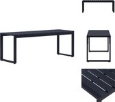 vidaXL Tuinbank - IJzeren frame - Comfortabele zitting - Eigentijds ontwerp - Zwart - PS-plaat en ijzer - 120.5 x 40 x 45 cm - Tuinbank