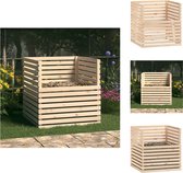 vidaXL Compostbak - Massief grenenhout - 100 x 100 x 102 cm - Grote inhoud - Compostbak