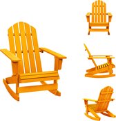 vidaXL Adirondack schommelstoel - Tuinmeubelen - 70x91.5x92 cm - Oranje - Massief vurenhout - Tuinstoel