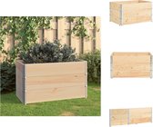 vidaXL Stapelbare tuinbak - massief grenenhout - 50 x 100 x 19 cm - scharnierende metalen hoeken - 3 stuks - Bloempot