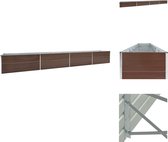 vidaXL Verhoogde Tuinbak - Gegalvaniseerd Staal - 600 x 80 x 45 cm - Bruin - Bloempot