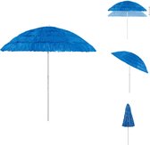 vidaXL Hawaï Parasol - 240 cm - Blauw - UV-bestendig - Parasol