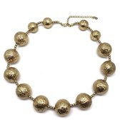 Collier Behave - collier de perles - couleur or - perles grossières - 50 cm