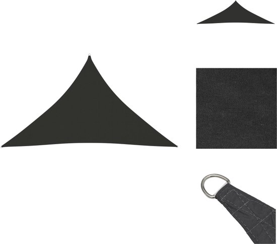 vidaXL Voile d'ombrage - Triangulaire - 3,5 x 3,5 x 4,9 m - Anthracite - Parasol