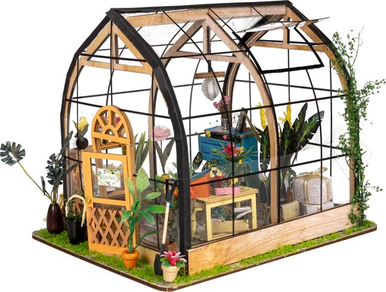 Crafts&Co Kit de construction miniature Adultes – Bois – Maison de poupée  DIY – Cadeau