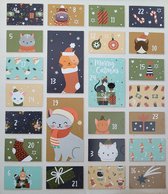 Katten Adventskalender Kerst Decemberkalender voor de Poes - kattensnack dierenkalender - 24 Dagen