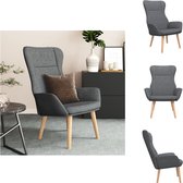 vidaXL Relaxstoel - Donkergrijze stof - Stabiel frame - Hoogwaardig materiaal - Brede toepassing - Afmetingen- 70 x 77 x 94 cm - Fauteuil