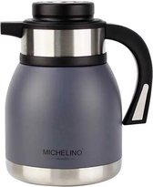 Michelino 54535 - Bouteille isotherme 1,2 litres - double paroi - distributeur de boissons - verseuse isotherme - théière café thé gris