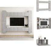 vidaXL TV-meubel - betongrijs - 60 x 30 x 30 cm - montage vereist - Kast