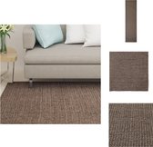 vidaXL Vloerkleed Sisal - Bruin - 80 x 300 cm - Anti-slip - Vloerkleed