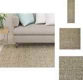 vidaXL Sisal Tapijt - 80 x 250 cm - Taupe - Anti-slip - 100% Sisal - Vloerkleed