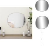 vidaXL Wandspiegel - Minimalistisch - Interieurdecoratie - 30 x 25 cm - Zilver - Spiegel